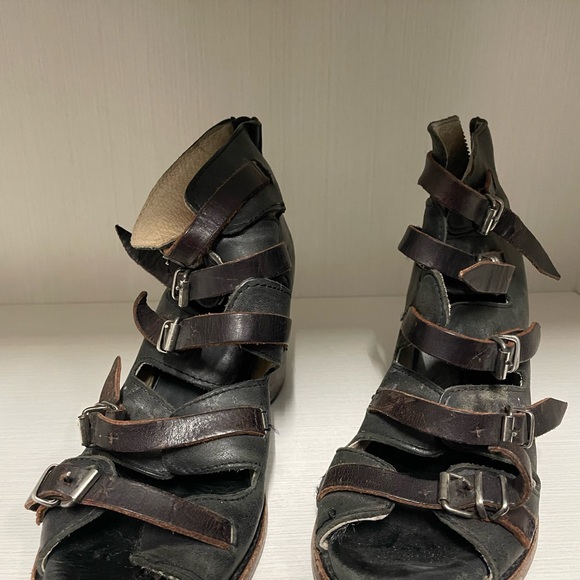 Freebird by Steven Quinn Open Toe Booties Size 7 - Picture 8 of 8